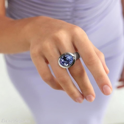 Кольцо Qudo TIVOLA big S royal blue delite  18.5 мм, 651744/18.5 BL/S фото 2